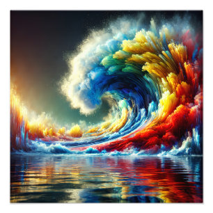 Impression Photo Vortex émotionnel : Vague cinématique de couleurs