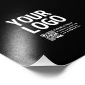 Impression Photo Votre logo avec code QR et texte modifiables (Coin)