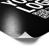 Impression Photo Votre logo avec code QR et texte modifiables  (Coin)
