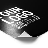 Impression Photo Votre logo avec code QR et texte modifiables (Coin)