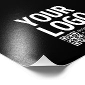 Impression Photo Votre logo avec code QR et texte modifiables (Coin)