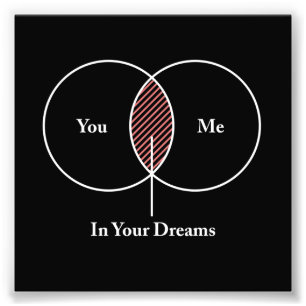 Impression Photo Vous et moi dans vos rêves Diagramme de Venn