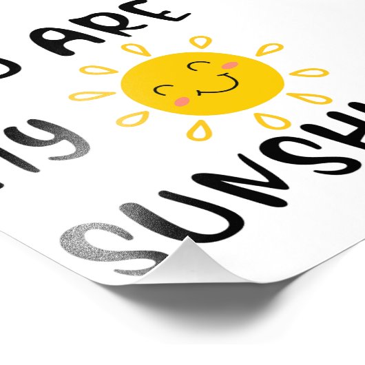 Impression Photo Vous Êtes Mon Soleil (Coin)