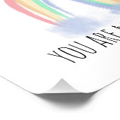 Impression Photo Vous êtes mon soleil arc-en-ciel peint à l'aquarel (Coin)