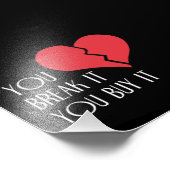 Impression Photo Vous le brisez Vous l'achetez Valentine's Day Hear (Coin)