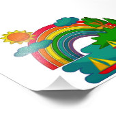 Impression Photo Voyage en bateau sous les nuages du soleil et l'ar (Coin)