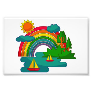 Impression Photo Voyage en bateau sous les nuages du soleil et l'ar