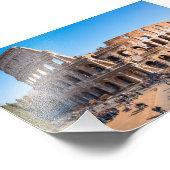 Impression Photo Vue aérienne Colisée ou Colisée Rome Italie (Coin)