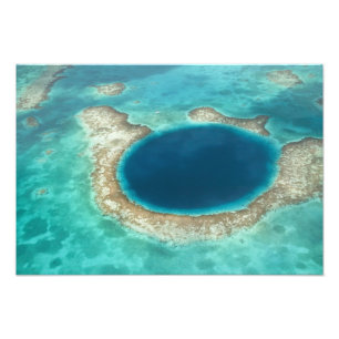 Impression Photo Vue aérienne de Blue Hole, voilier ancré