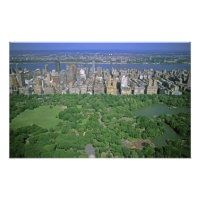 Vue aérienne de Central Park et côté ouest