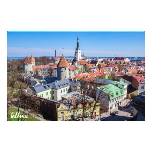 Impression Photo Vue aérienne du centre de Tallinn