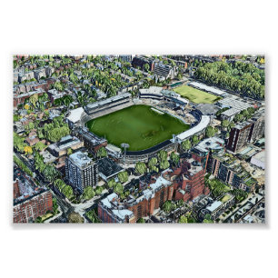 Impression Photo Vue artistique du Lord's Cricket Ground, Londres