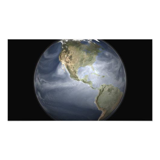 Impression Photo Vue complète de la Terre montrant la vapeur d'eau (Devant)