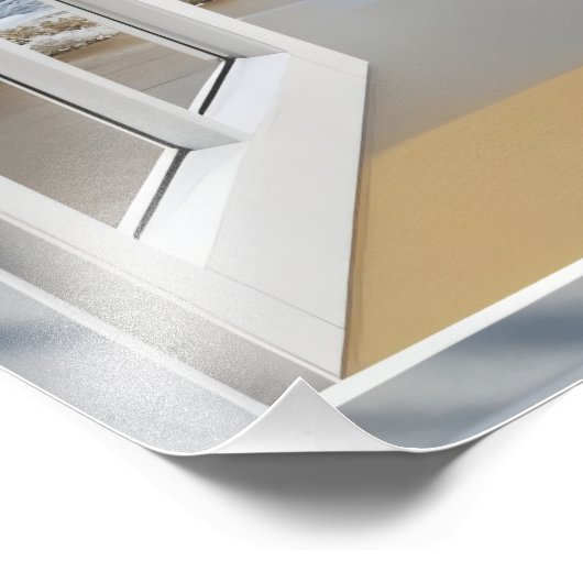 Impression Photo Vue de fenêtre Océan ensoleillé (Coin)