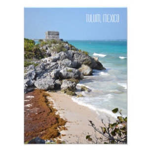 Impression Photo Vue des ruines maya de Tulum Mexique Voyage Souven