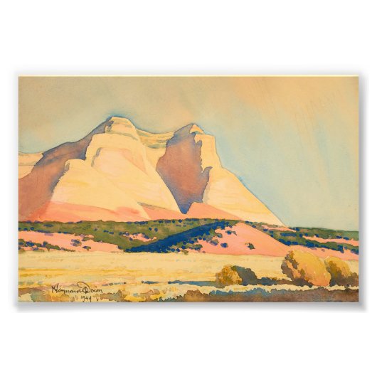 Impression Photo Vue du Mont Carmel, Utah par Maynard Dixon (Devant)