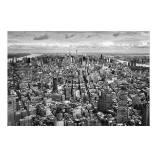 Impression Photo Vue Manhattan noir et blanc