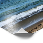 Impression Photo Vue Océanique Serene Avec Ciel Bleu Et Vagues Douc (Coin)