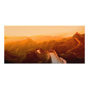 Impression Photo Vue panoramique de la Grande Muraille, Chine