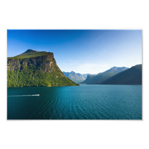 Impression Photo Vue pittoresque le long du fjord Nordfjord Norvèg