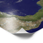 Impression Photo Vue satellite de la côte Est des États-Unis (Coin)