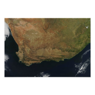 Impression Photo Vue satellite de l'Afrique du Sud
