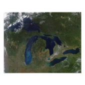 Impression Photo Vue satellite des Grands Lacs (Devant)