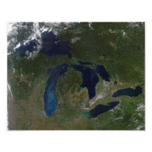 Impression Photo Vue satellite des Great Lakes
