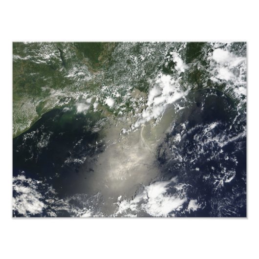 Impression Photo Vue satellite des stries et rubans d'huile (Devant)