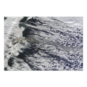 Impression Photo Vue satellite d'un panache de cendres