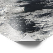 Impression Photo Vue satellite d'un panache de cendres (Coin)
