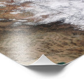 Impression Photo Vue satellite d'une énorme tempête d'hiver au-dess (Coin)