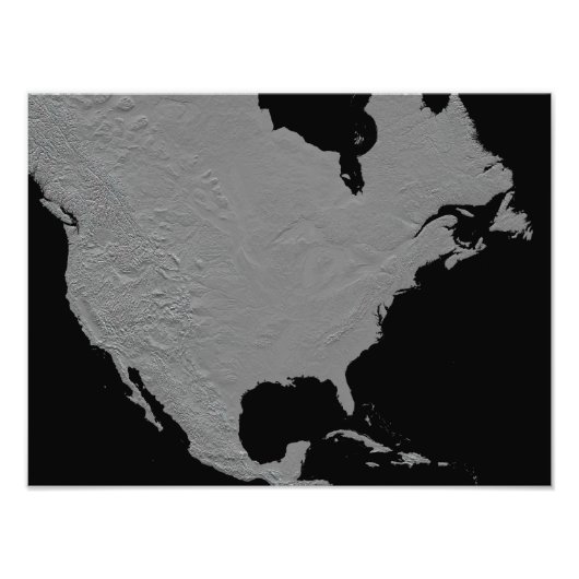 Impression Photo Vue stéréoscopique de l'Amérique du Nord (Devant)