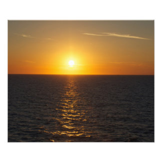 Impression Photo Vue sur la mer - coucher de soleil