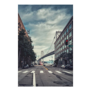 Impression Photo Vue sur la rue du pont de San Francisco Bay