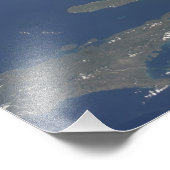 Impression Photo Vue sur l'île caribéenne d'Hispaniola (Coin)