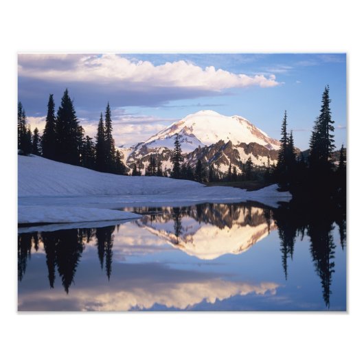 Impression Photo WA, parc national du mont Rainier, mont Rainier et (Devant)