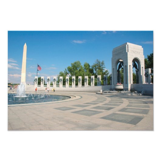 Impression Photo Washington, DC, Mémorial national de la Seconde Gu (Devant)
