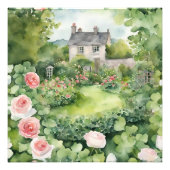 Impression Photo Watercolor Irish House Country (Devant)