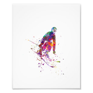 Impression Photo watercolor skier