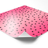 Impression Photo Watermelon Graines noires Vibes été Juicy Rose (Coin)
