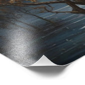 Impression Photo Whispering Feuilles Under Midnight Moon (Coin)