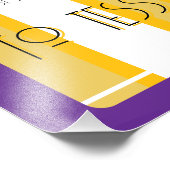 Impression Photo White and Yellow Stripes & Purple Trim (Coin)