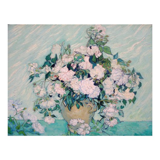 Impression Photo White Roses-1890-Vincent van Gogh (Devant)