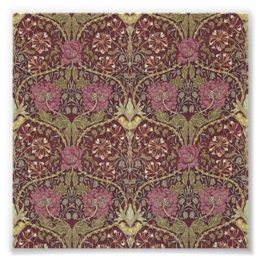 Impression Photo William Morris, Honeysuckle, floral. (Devant)