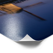 Impression Photo Windmills et pont-levis au coucher du soleil (Coin)