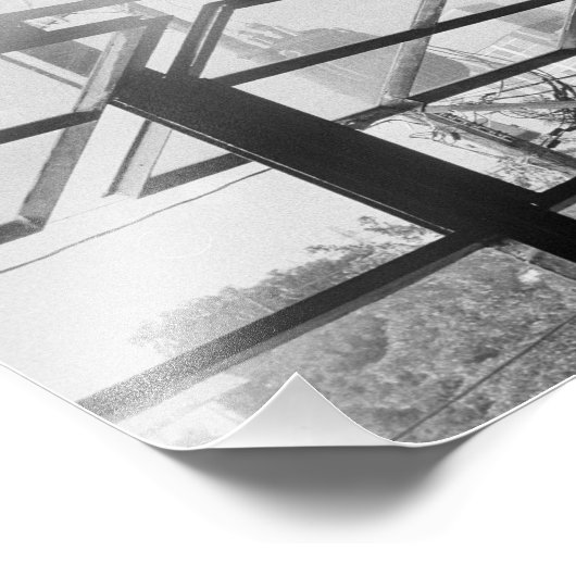 Impression Photo Windows entrepôt, noir et blanc (impression) (Coin)