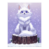Impression Photo Winter Guardian :Whimsical Arctic Fox wildlife (Devant)