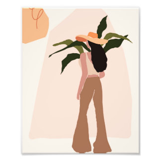Impression Photo Woman in hat and bell bottoms