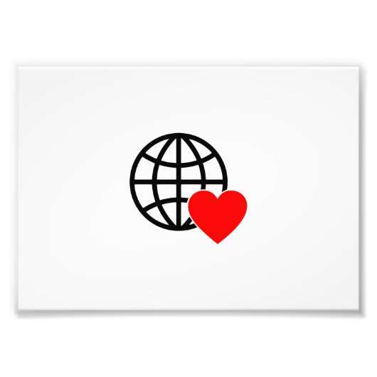 Impression Photo World Love Globe Icon | Heart Earth Summer Design (Devant)